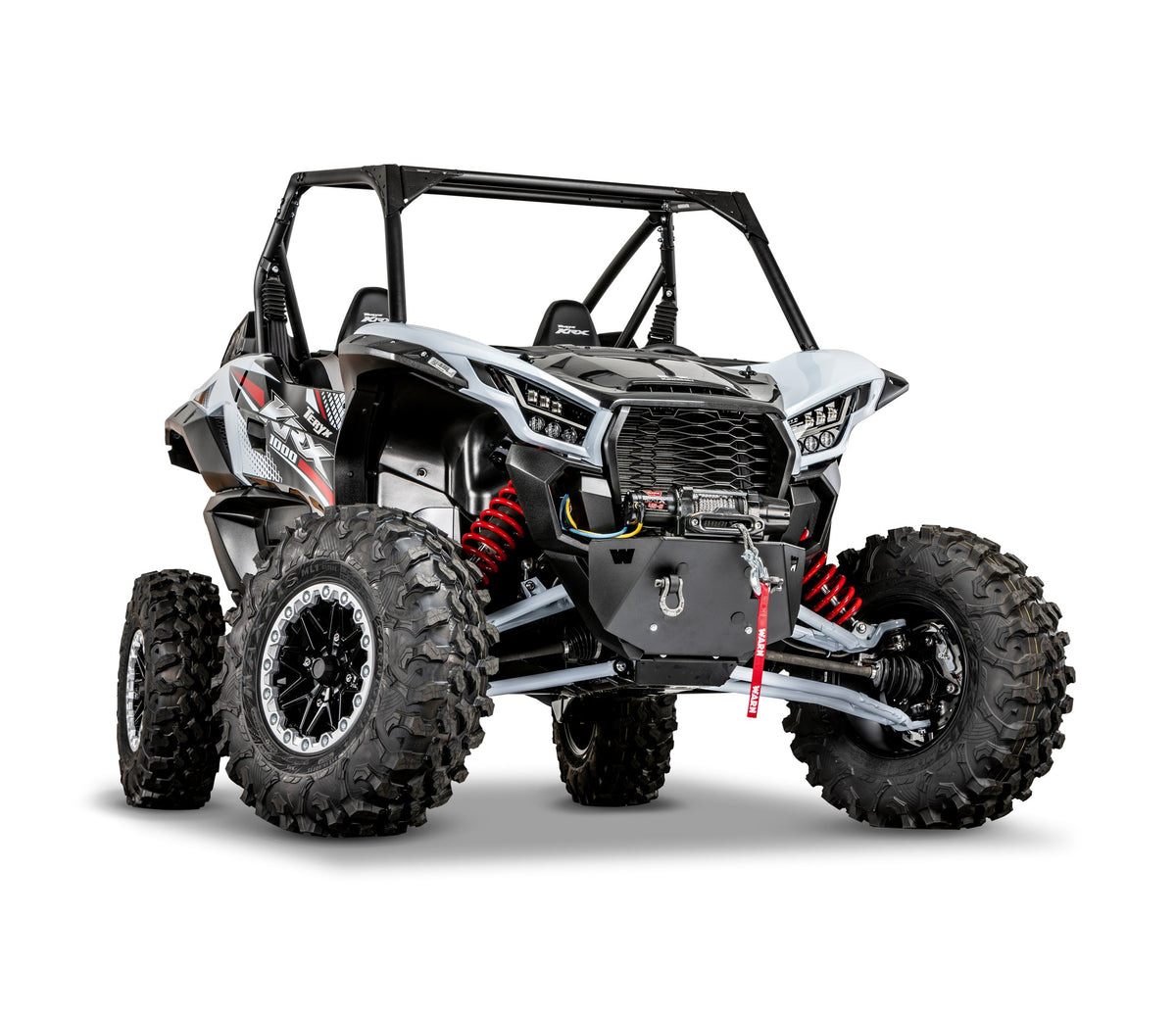 Black powder coated steel bumper from Warn part number 106612