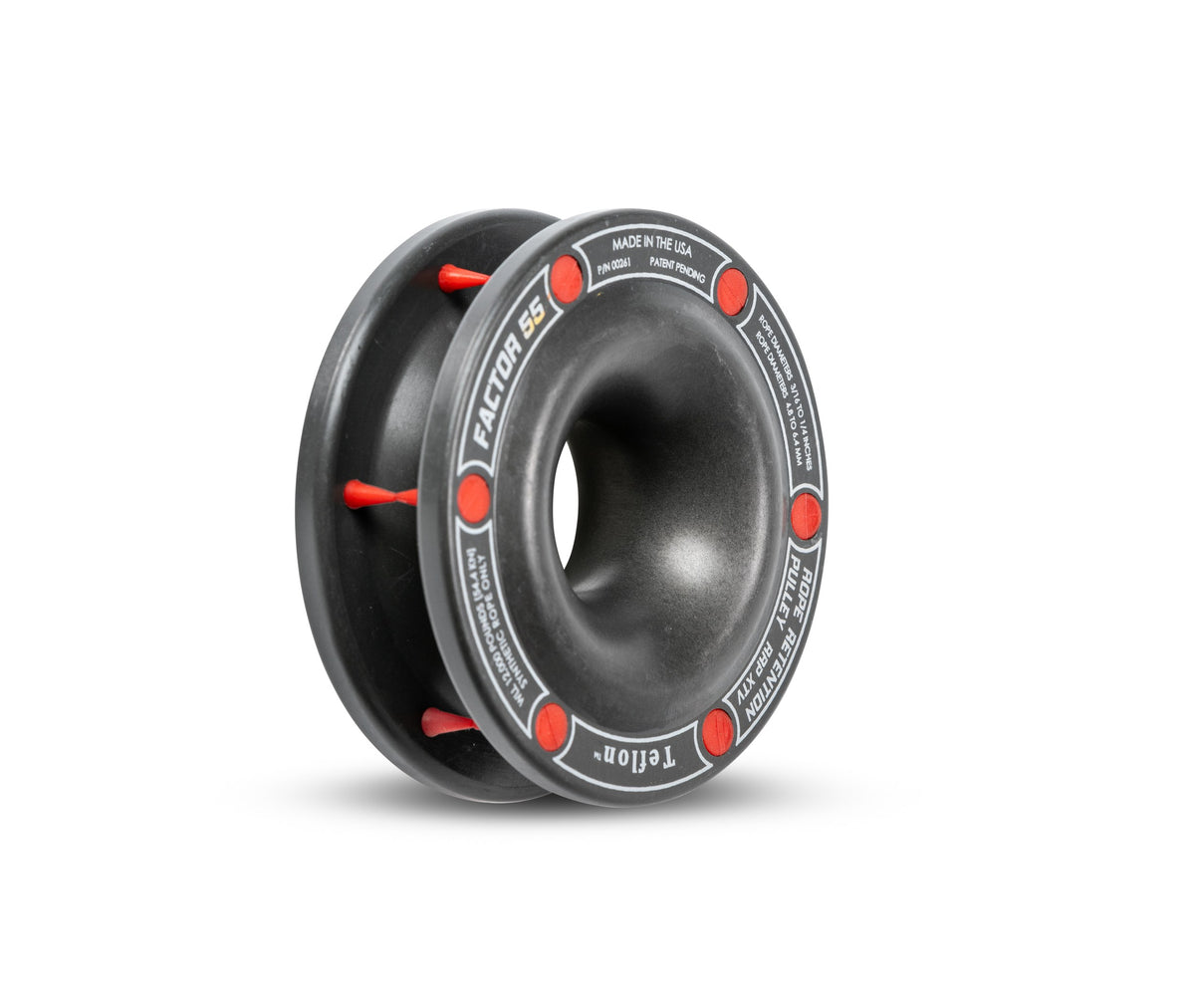 Gray hard anodized 6061 aluminum snatch block from Factor 55 part number 00261