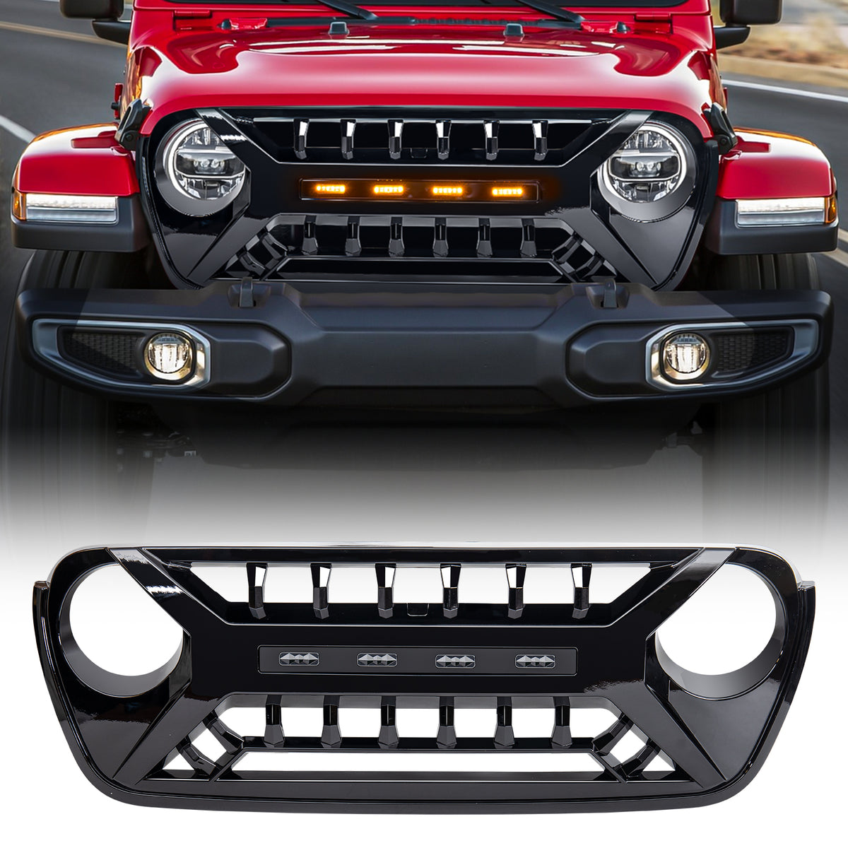 Glossy black abs plastic grille from AMERICAN MODIFIED part number AMJPCA00128
