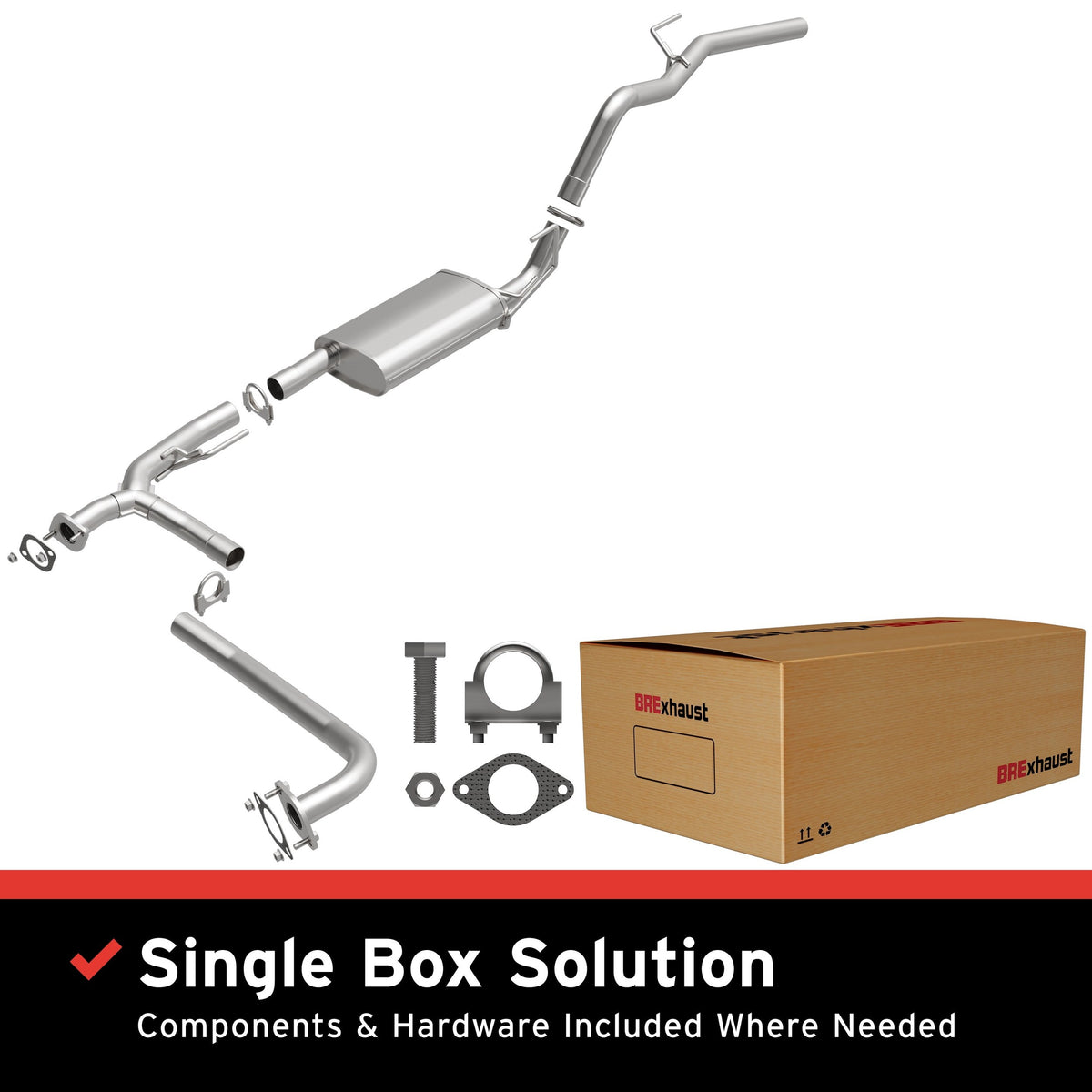 Satin exhaust system kit from BRExhaust part number 106-0065