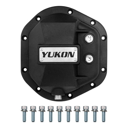 Black nodular iron differential cover from Yukon Gear and Axle part number YHCC-D44