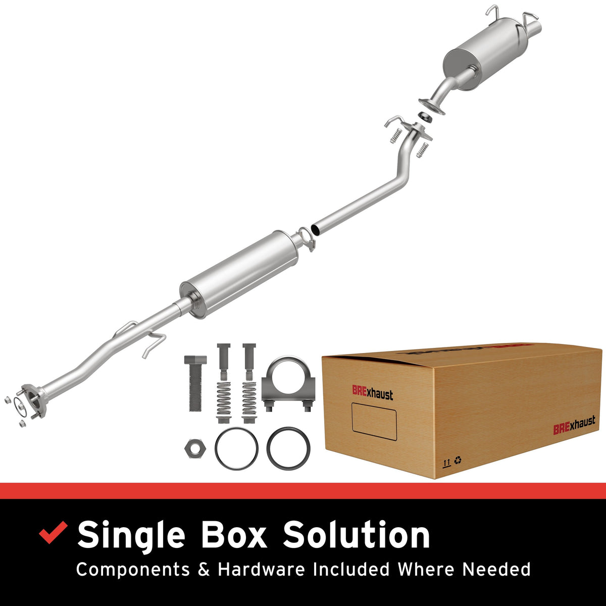 Satin exhaust system kit from BRExhaust part number 106-0086