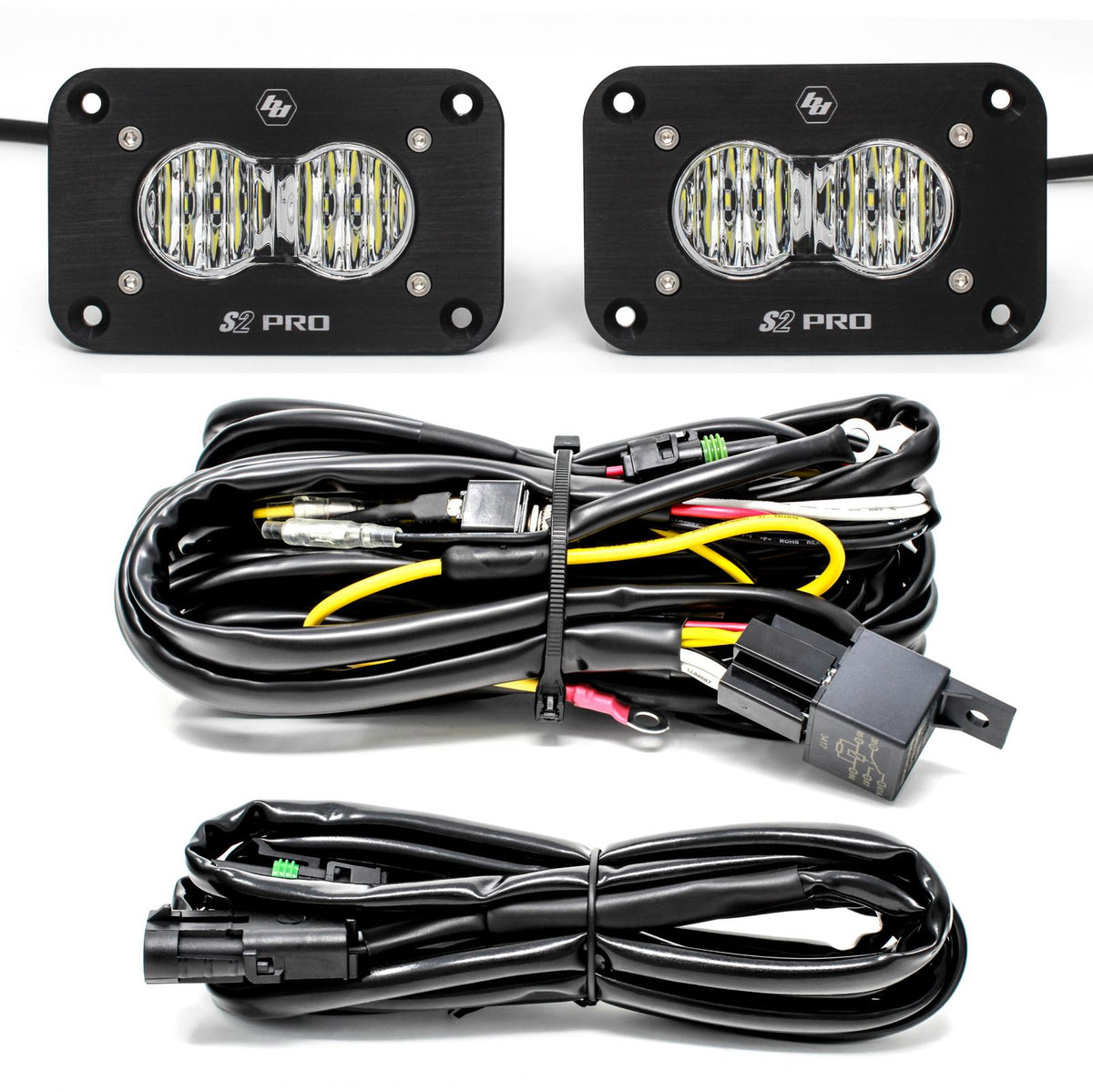 Black auxiliary light with mounting hardware from Baja Designs part number 487807