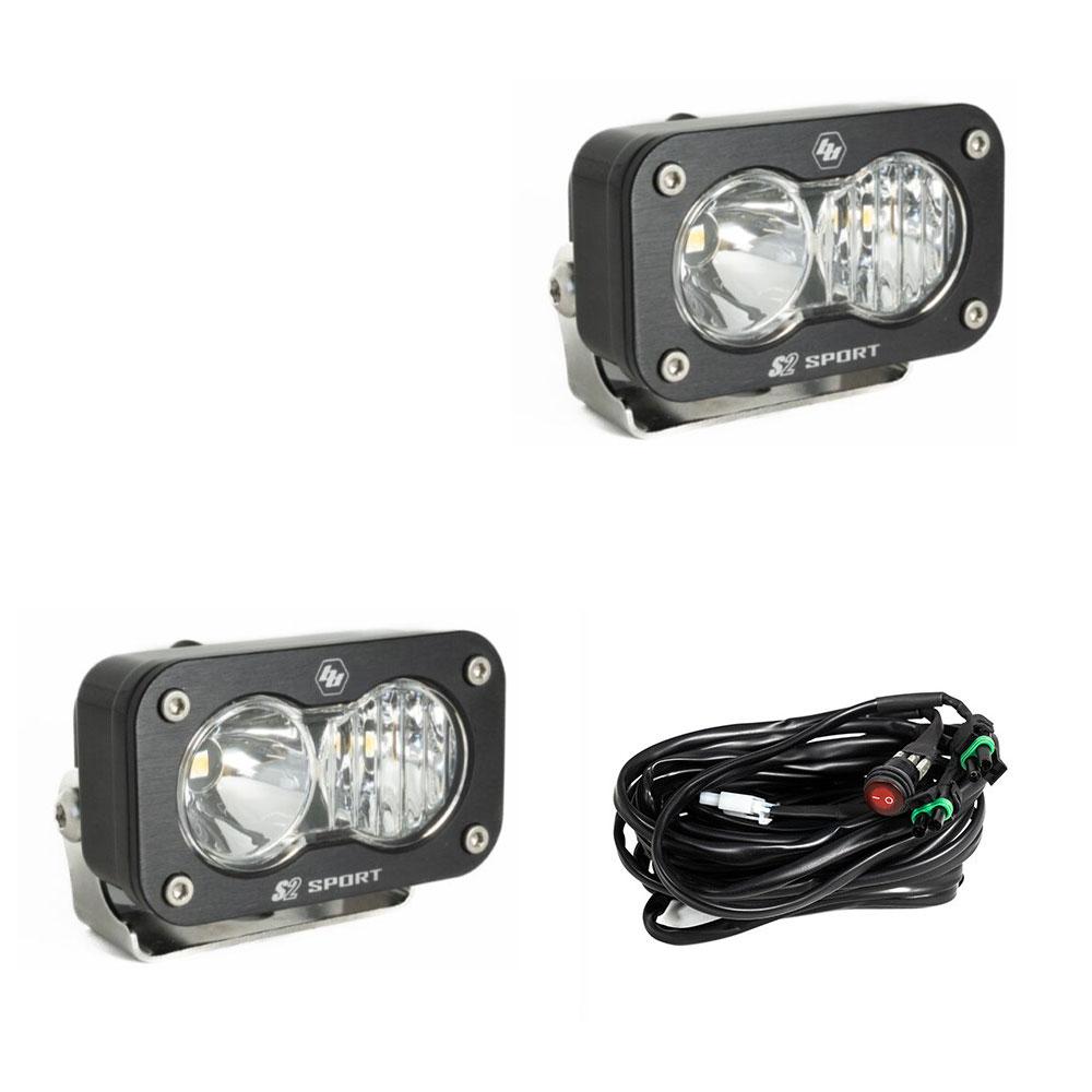 Black auxiliary light with mounting hardware from Baja Designs part number 547803