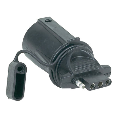 Black zinc trailer wiring adapter connector from Husky Towing part number 30313