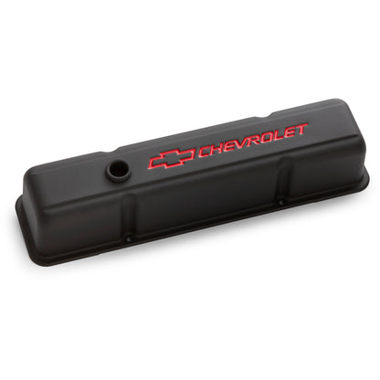 Black powder coated steel engine valve cover from Proform part number 141-751