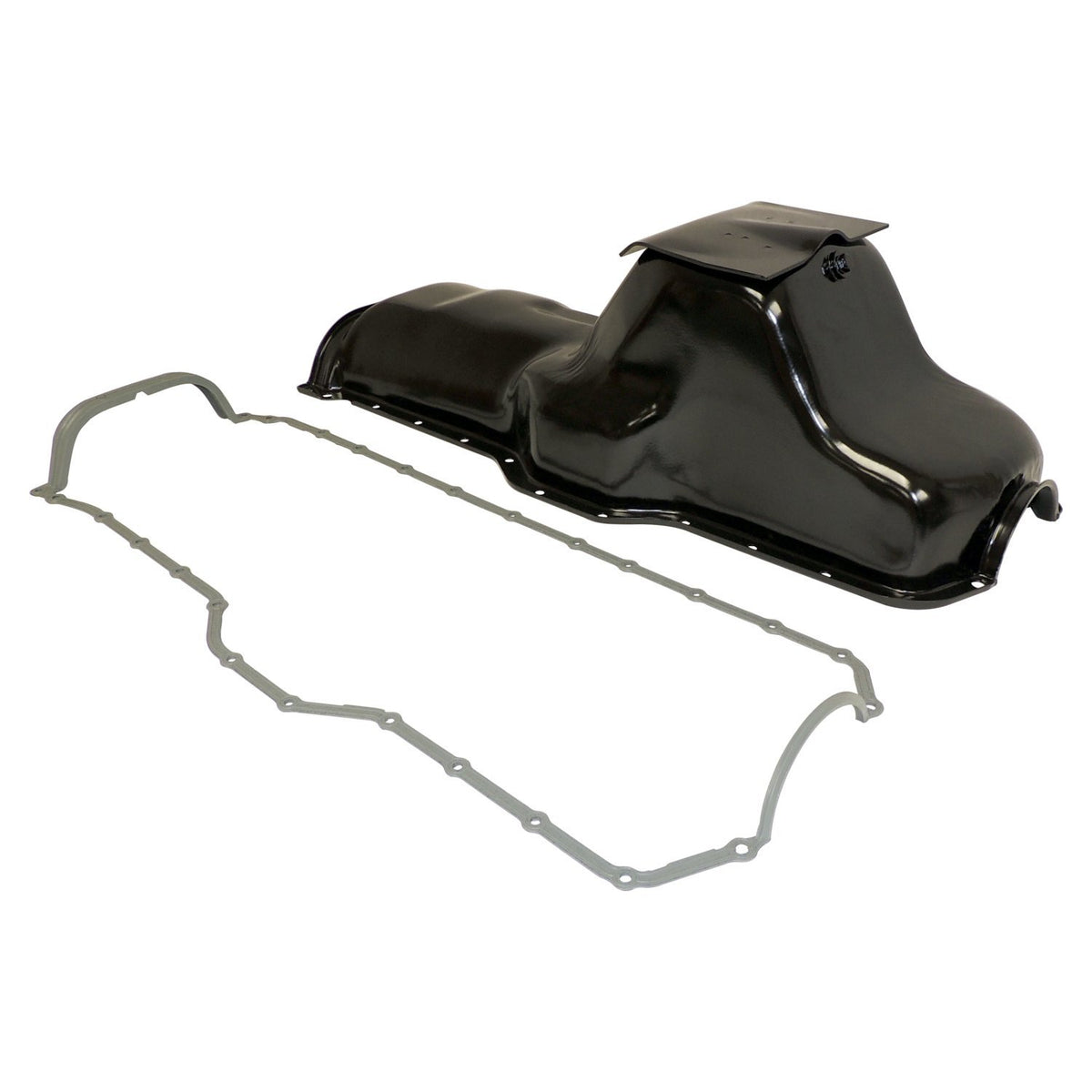 Black engine oil pan kit from Crown Automotive Jeep Replacement part number 3243152K