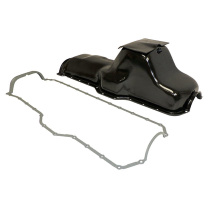 Black engine oil pan kit from Crown Automotive Jeep Replacement part number 3243152K