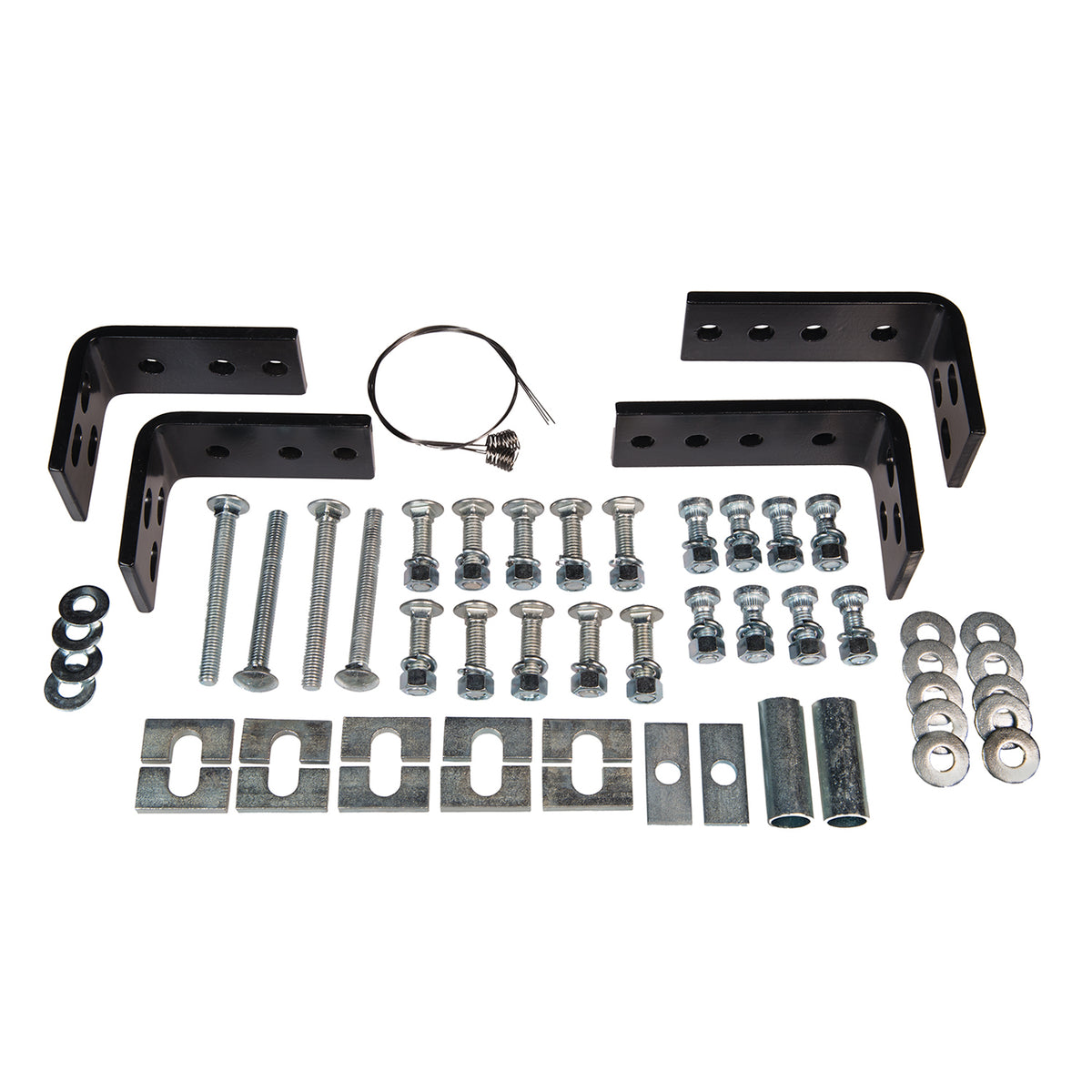 Black steel fifth wheel trailer hitch mount kit with mounting hardware from Husky Towing part number 31622