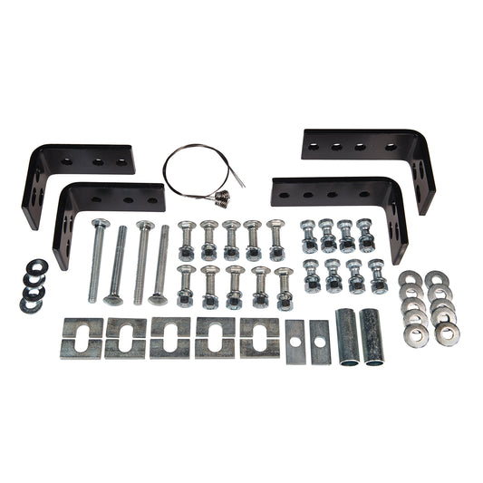 Black steel fifth wheel trailer hitch mount kit with mounting hardware from Husky Towing part number 31622