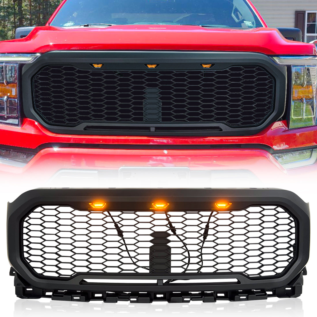 Matte black abs plastic grille from AMERICAN MODIFIED part number AMFMAA00122