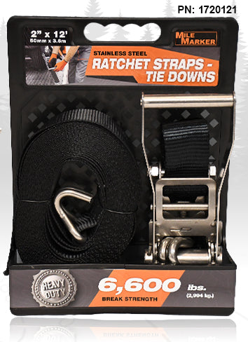 Corrosion resistant ratchet tie down strap from Mile Marker part number 1720121