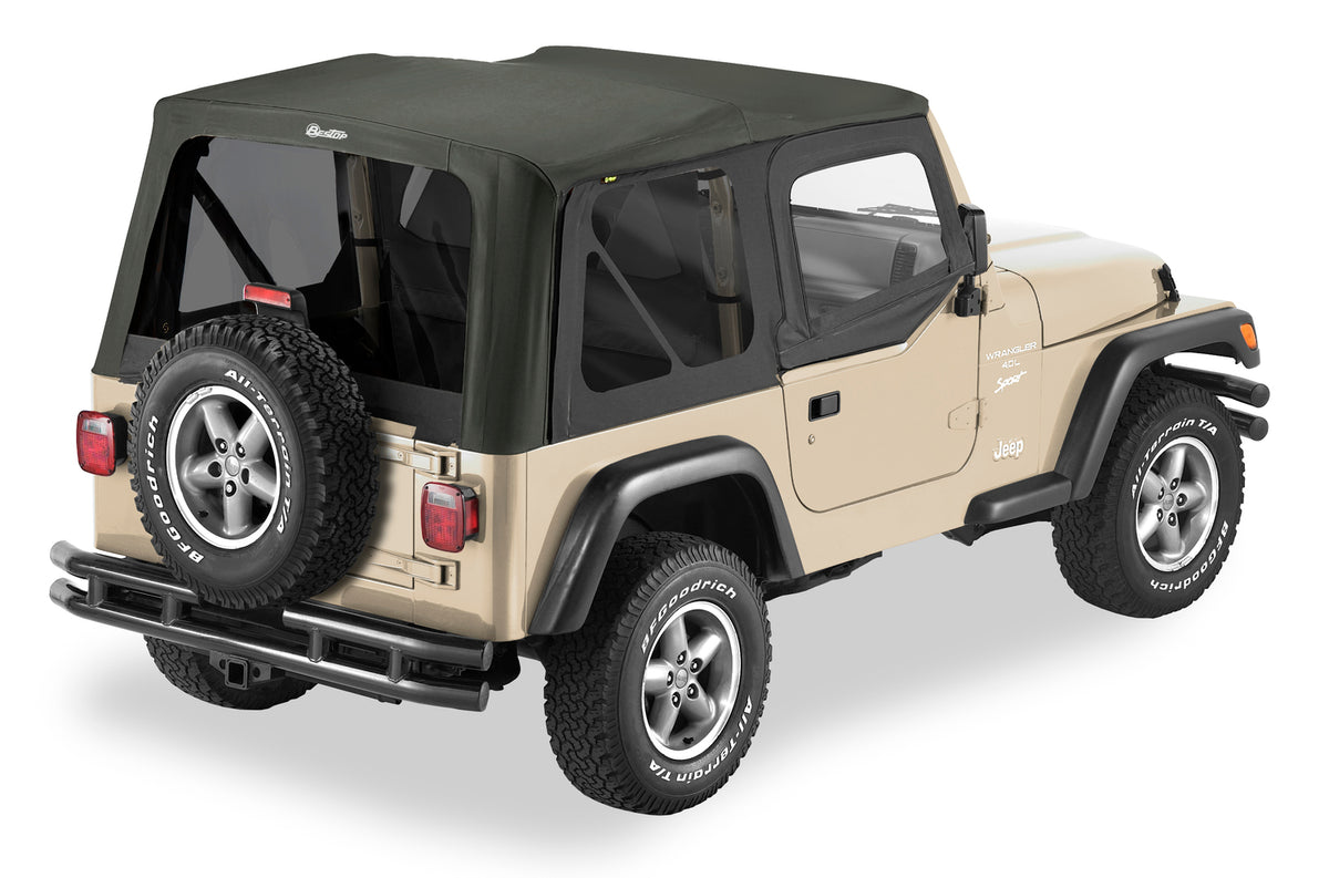 Black sailcloth soft top from Bestop part number 79124-01