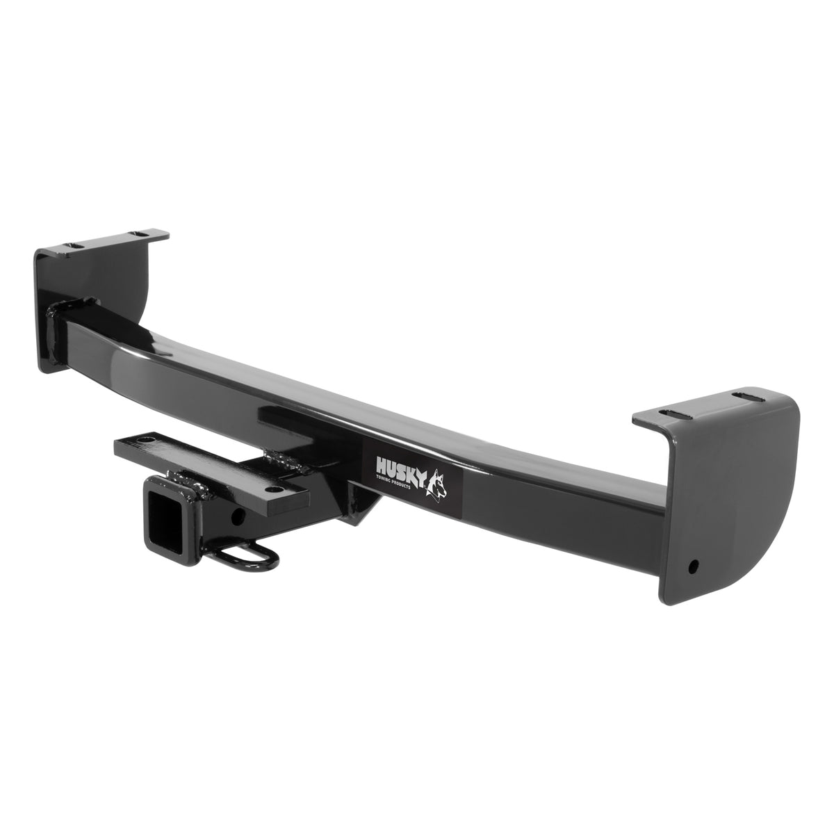 Black powder coated steel trailer hitch with mounting hardware from Husky Towing part number 69545C