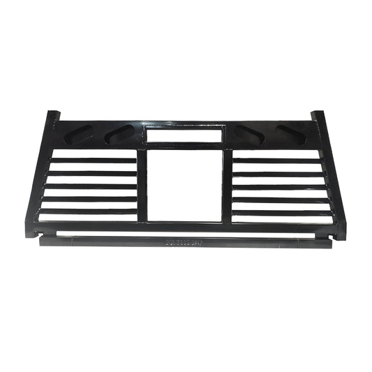 Black powder coated steel truck cab protector / headache rack with mounting hardware from Cattleman HD part number FR217LBO-L