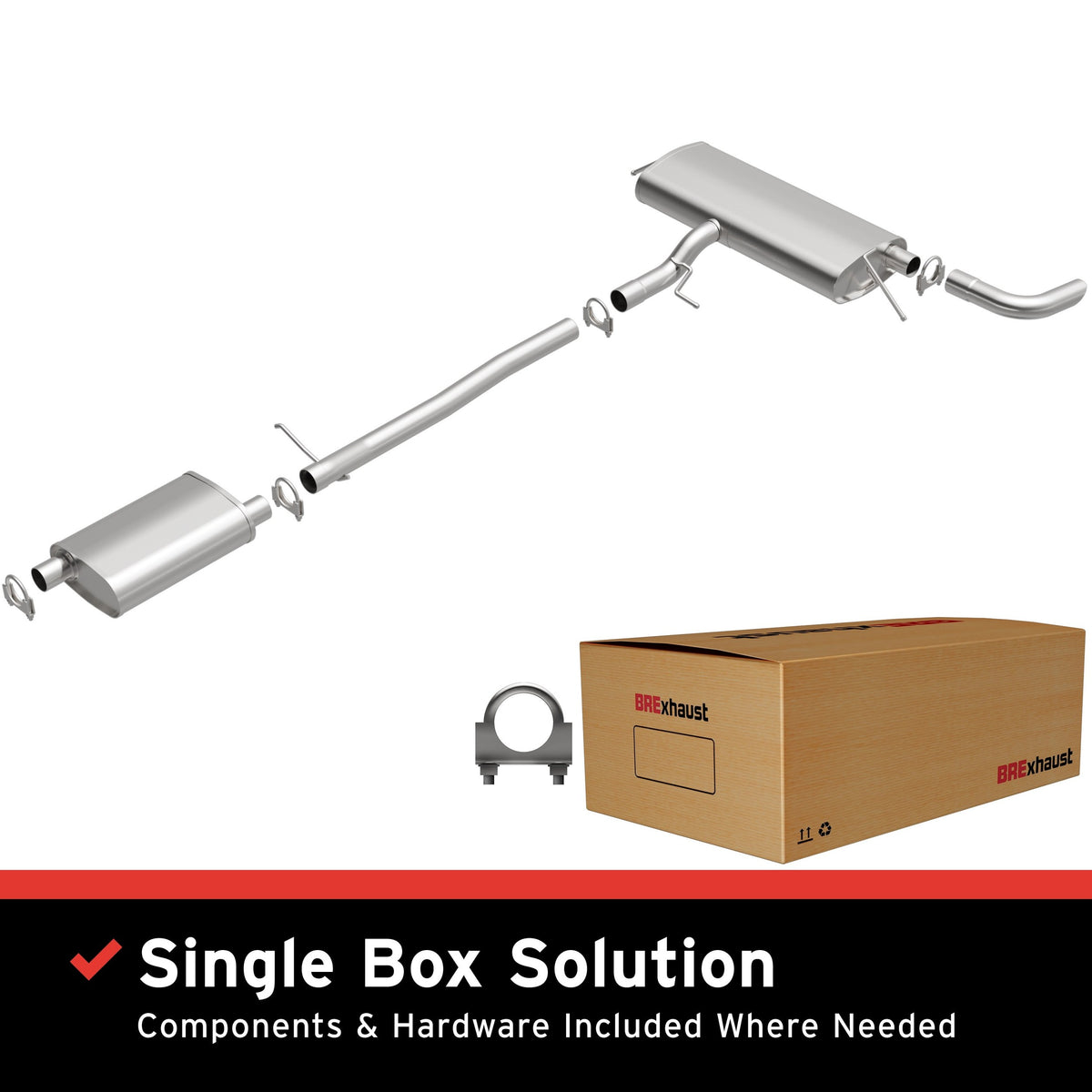Satin exhaust system kit from BRExhaust part number 106-0020