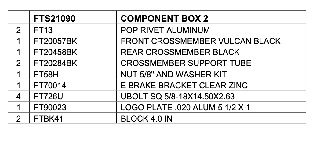 Suspension Lift Kit from Fabtech part number FTS21090