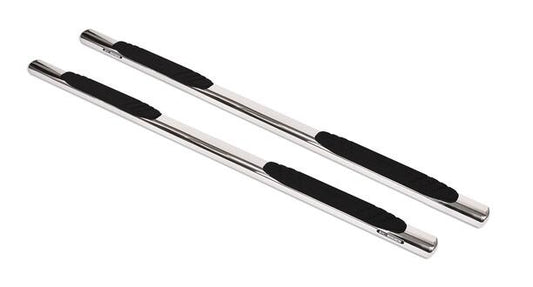 Silver stainless steel step nerf bar with mounting hardware from Big Country part number 394424876