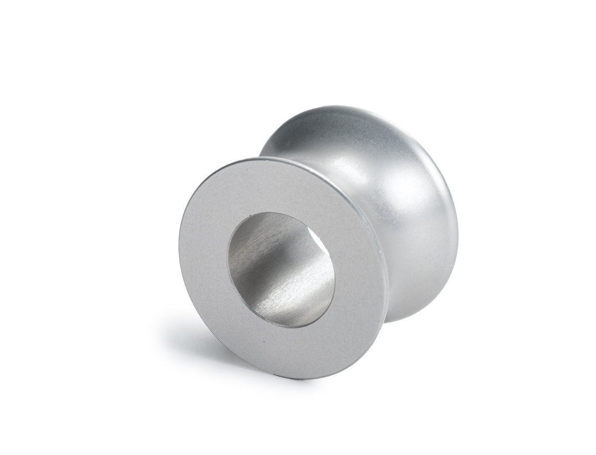 Silver type-ii anodized 6061 aluminum cable loop thimble from Factor 55 part number 00097