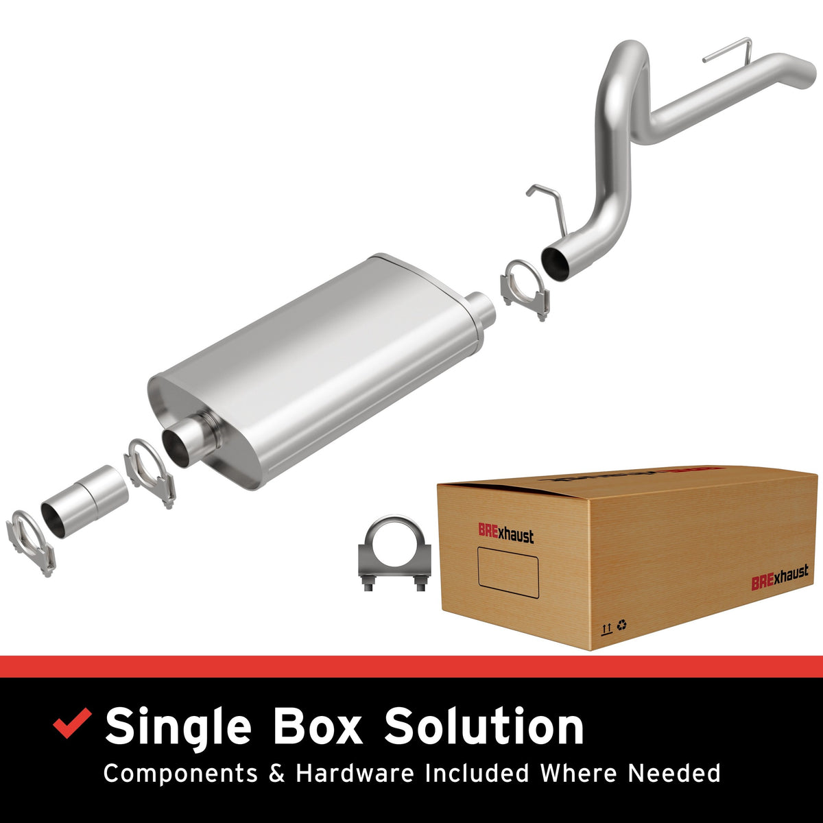 Satin exhaust system kit from BRExhaust part number 106-0051