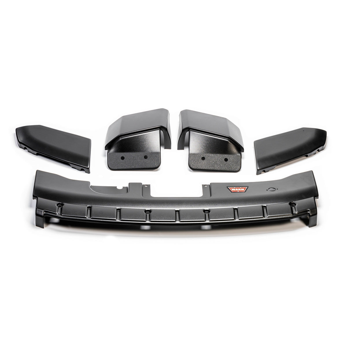 Black powder coated steel winch mount from Warn part number 107190