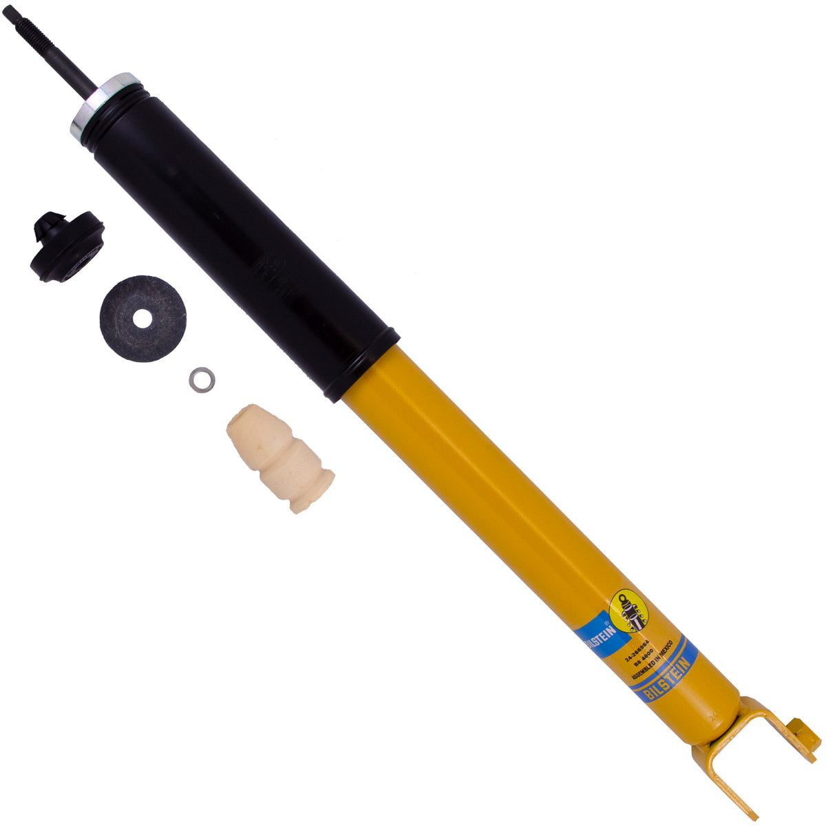 Yellow paint suspension shock absorber from Bilstein part number 24-266664