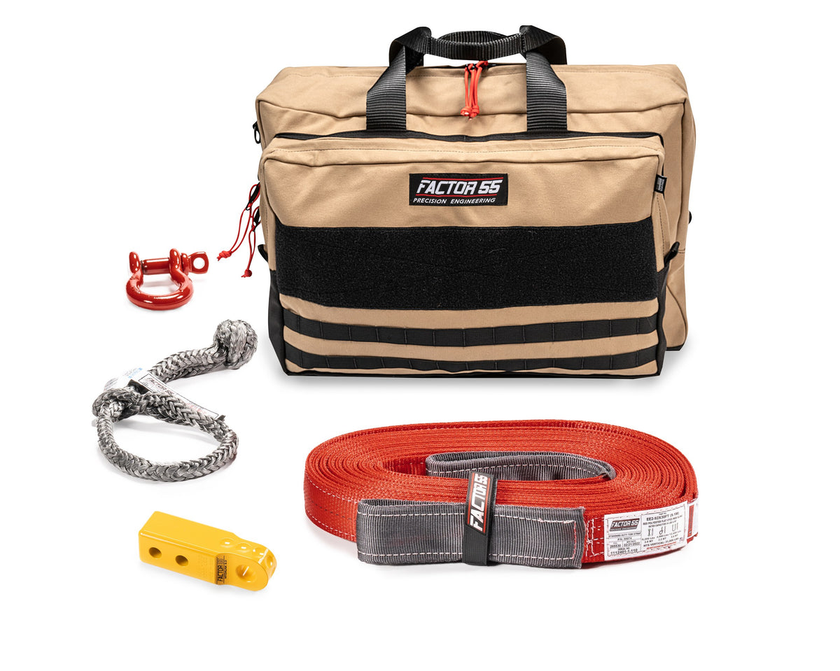 Yellow premium canvas winch accessory kit from Factor 55 part number 00485-03-LARGE