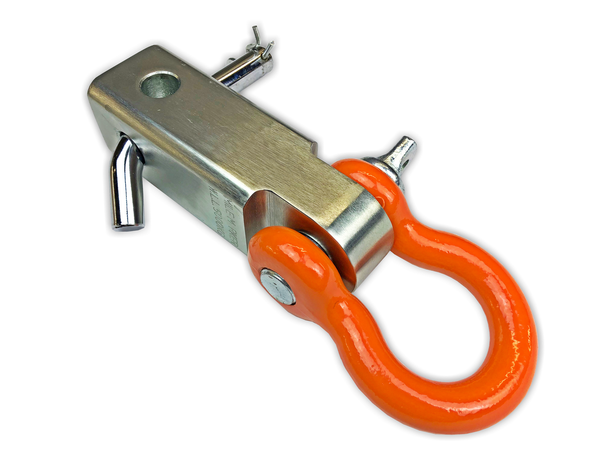 Zinc coated steel trailer hitch d-ring mount from Mile Marker part number 60-65000C