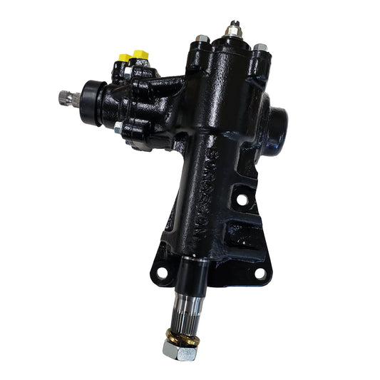 Black painted cast iron steering gear box from Borgeson part number 800115