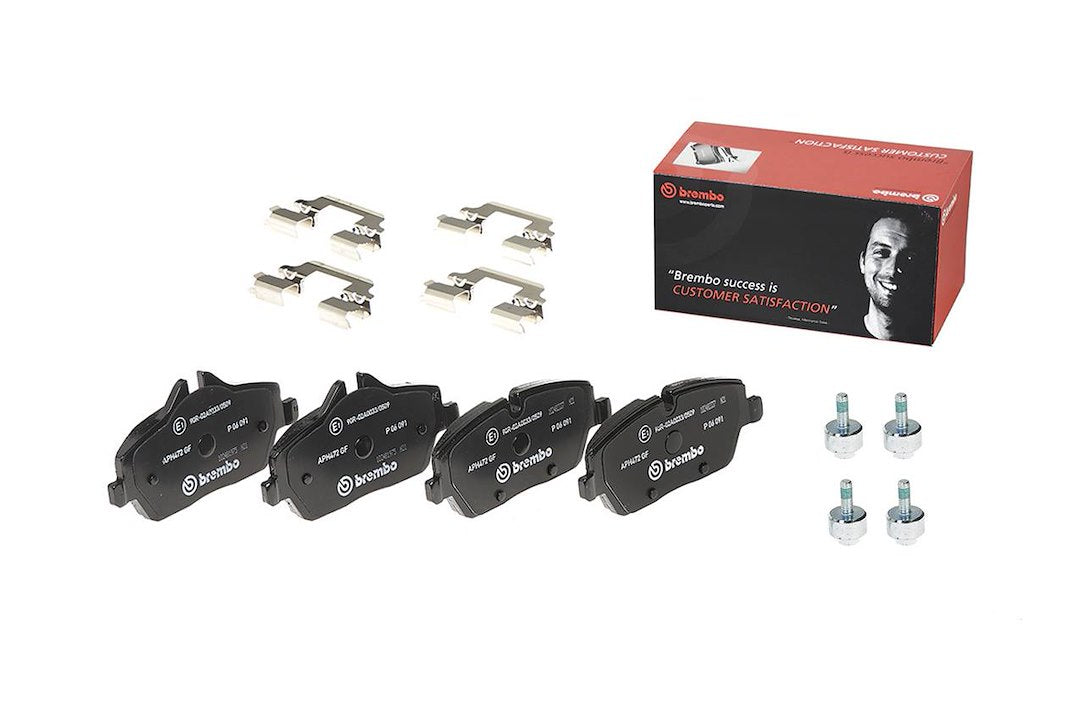 Disc Brake Pad Set with mounting hardware from Brembo part number P06091