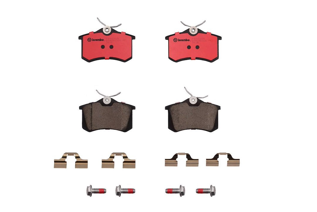 Disc Brake Pad Set with mounting hardware from Brembo part number P85020N