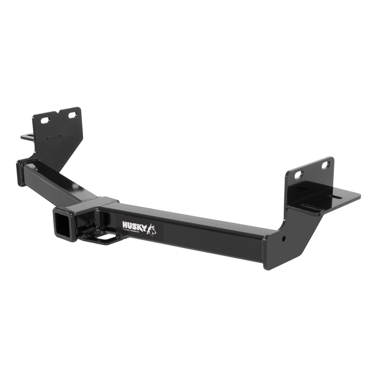 Black powder coated steel trailer hitch with mounting hardware from Husky Towing part number 69559C