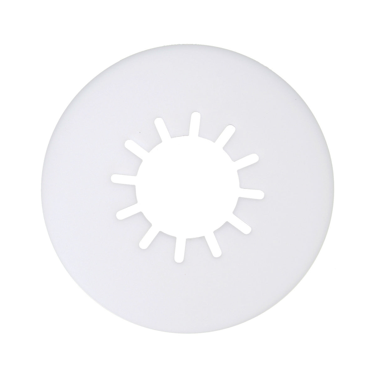 White plastic fifth wheel trailer hitch lube plate from Husky Towing part number 34914