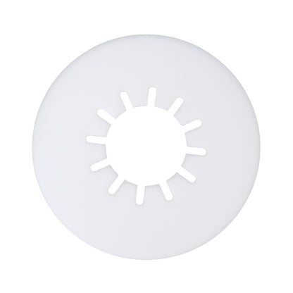 White plastic fifth wheel trailer hitch lube plate from Husky Towing part number 34914