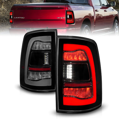 Black plastic tail light set from ANZO USA part number 311470