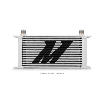 Silver anodized engine oil cooler from Mishimoto part number MMOC-19