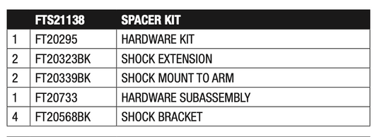 Coil Spring Spacer from Fabtech part number FTS21138