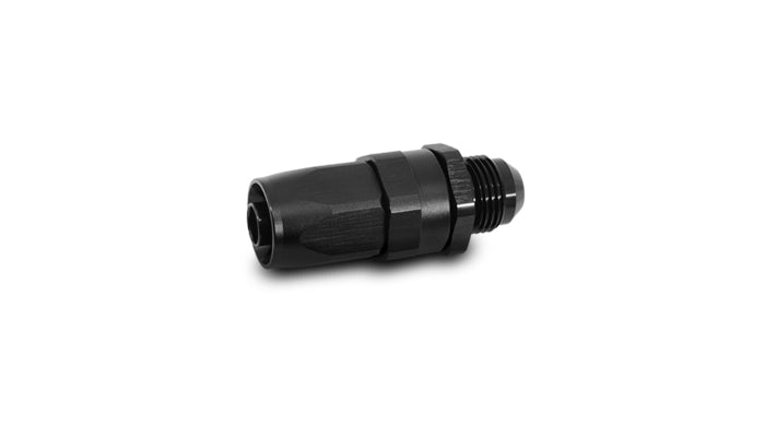 Black anodized 6061 aluminum push-on hose fitting from Vibrant Performance part number 24006
