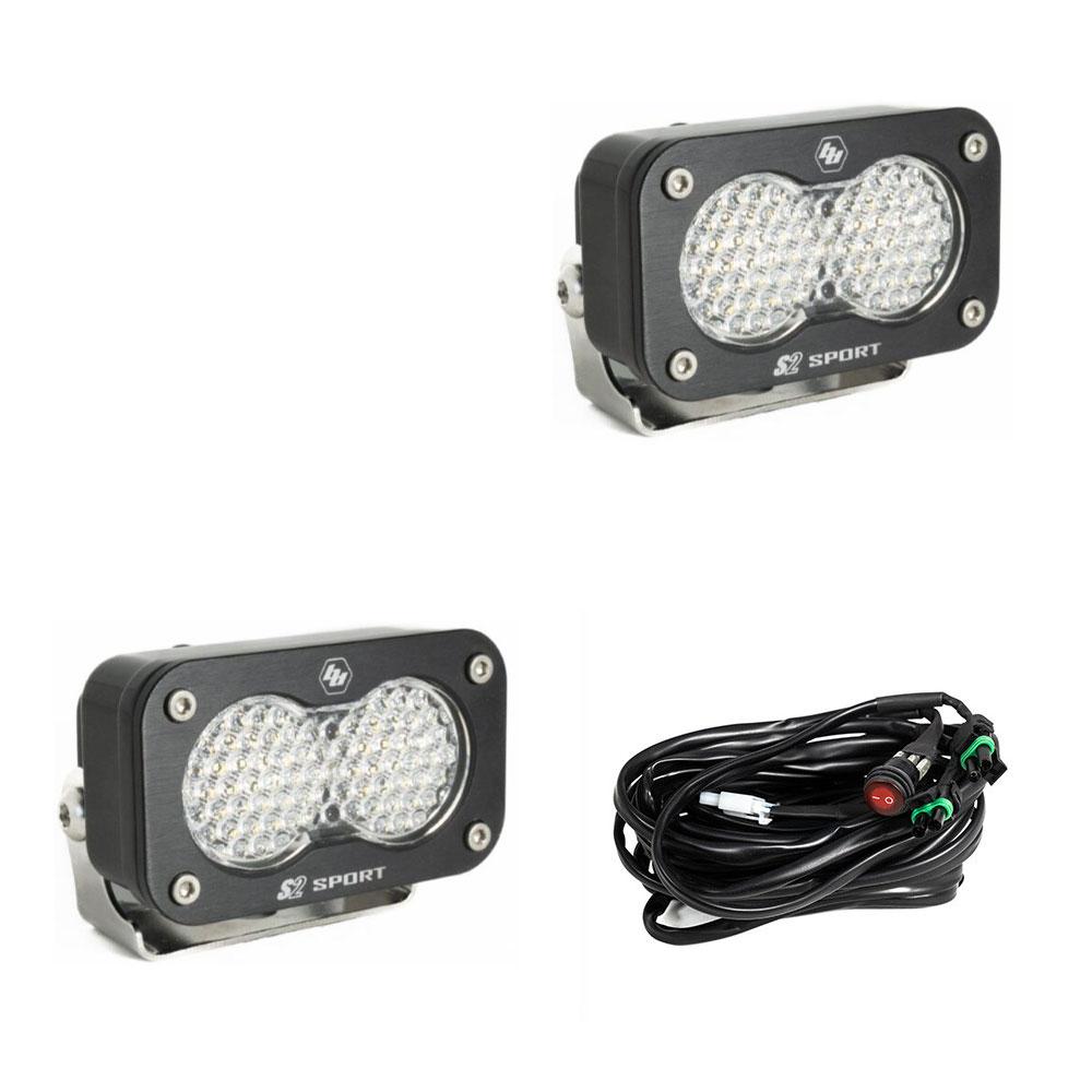 Black auxiliary light with mounting hardware from Baja Designs part number 547806