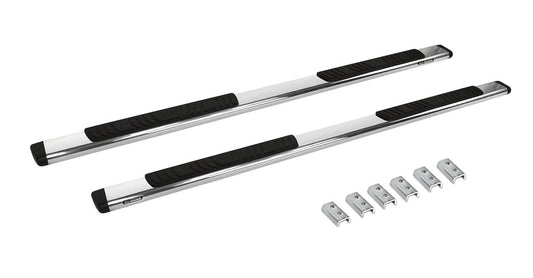 Silver stainless steel step nerf bar kit with mounting hardware from Big Country part number 395203876