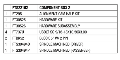 Suspension Lift Kit from Fabtech part number FTS22162