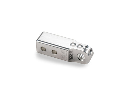 Silver powdercoat 6061 aluminum trailer hitch d-ring mount from Factor 55 part number 00020-05