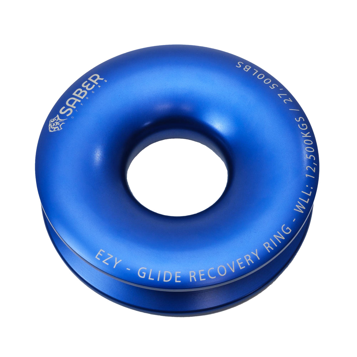 Blue aluminum snatch block from Mile Marker part number SBR-12BRR
