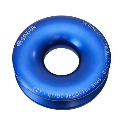 Blue aluminum snatch block from Mile Marker part number SBR-12BRR