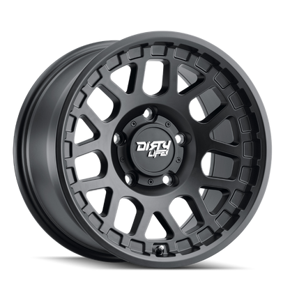 Black matte black alluminum wheel 17 diameter from DIRTY LIFE part number 9306-7983MB12