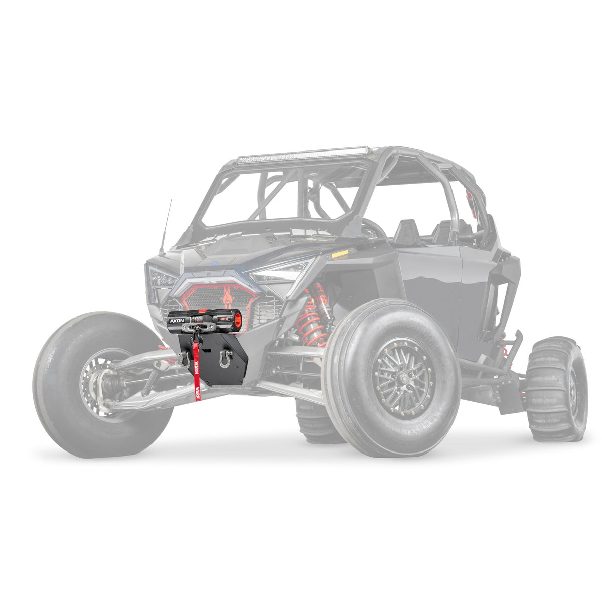 Black powder coated steel bumper from Warn part number 109192