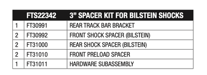Suspension Shock Absorber from Fabtech part number FTS22342