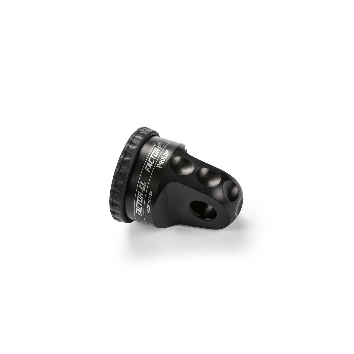 Black type-ii anodized 6061 aluminum winch shackle from Factor 55 part number 00015-04