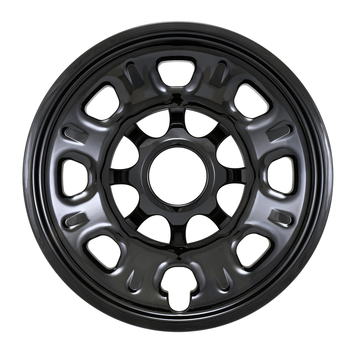 Black painted abs plastic wheel cover 18 diameter from Coast To Coast part number IMP92BLK