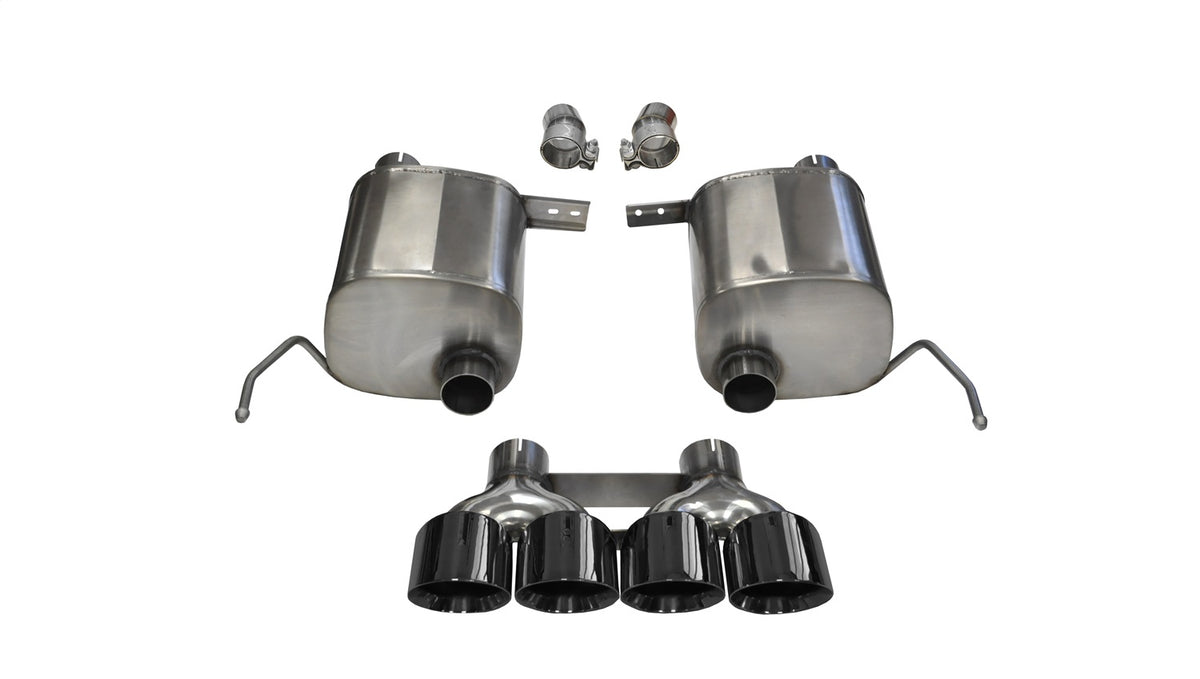 Stainless steel exhaust system kit from Corsa Performance part number 14762BLK